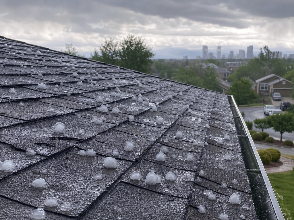 How Denver Hail Storms Affect Asphalt Shingles and What to Check After a Storm